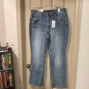 NWT Judy Blue Mid Rise Bootcut Light Blue Jeans, Size 20W